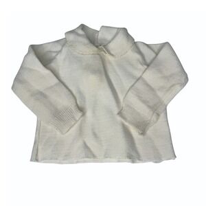 Vintage Playwear‎ For Macy Associates Sweater Kid's White Knit Collared